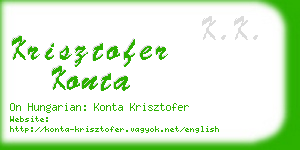 krisztofer konta business card